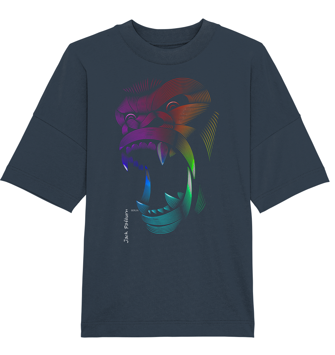 colored Gorilla Skull screched - Oversize Shirt